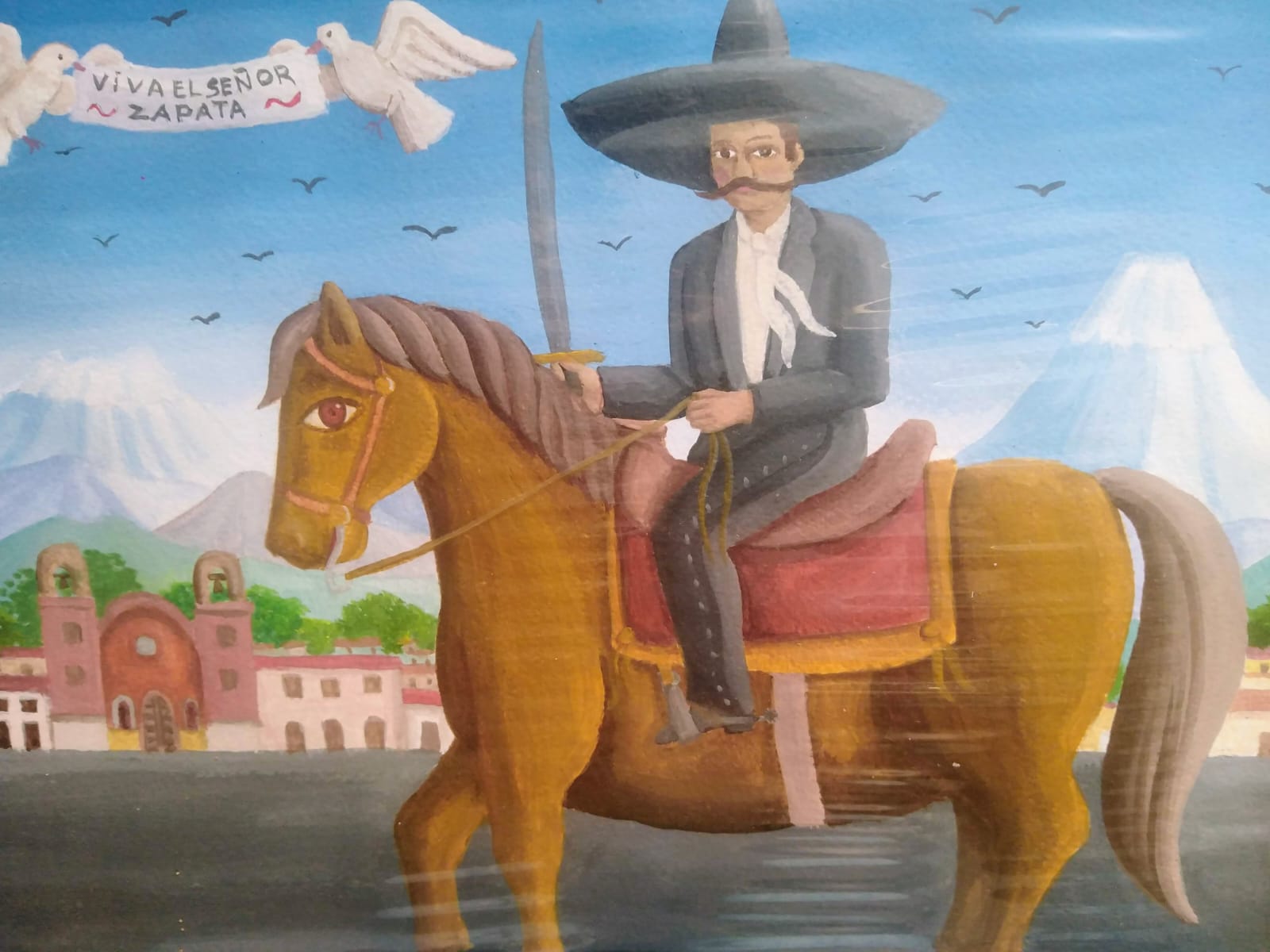 Imagen que contiene hombre, estatua, caballo, sostener Descripción generada automáticamente