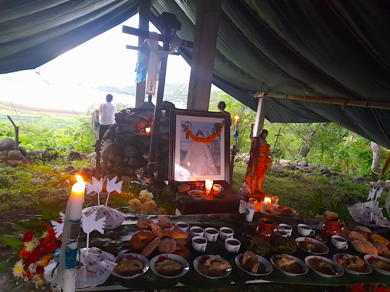 Imagen que contiene tabla, exterior, comida, pasto Descripción generada automáticamente